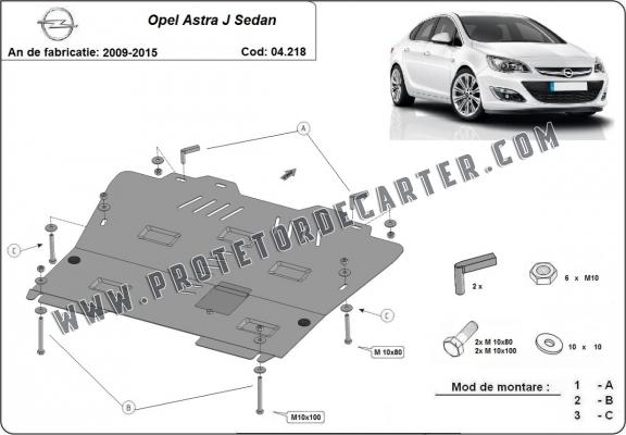Protetor de Carter de aço Opel Astra J Sedan