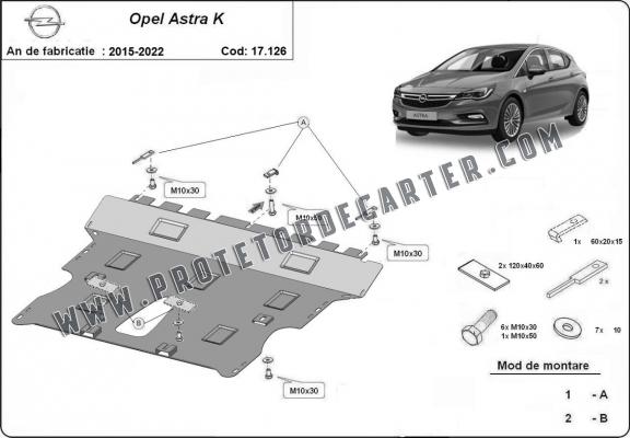 Protetor de Carter de aço Opel Astra K