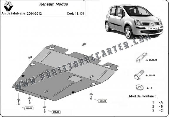 Protetor de Carter de aço Renault Modus