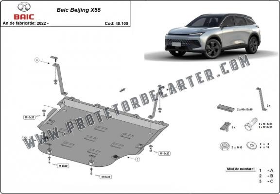 Protetor de Carter de aço Baic Beijing X55
