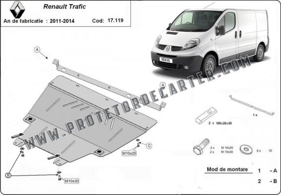 Protetor de Carter de aço Renault Trafic (2011-2014)