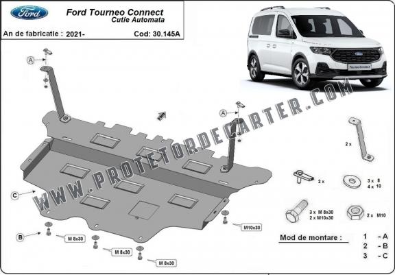 Protetor de Carter de aço Ford Tourneo Connect - automatic gearbox