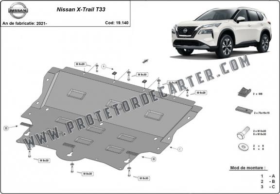 Protetor de Carter de aço Nissan X-Trail T33