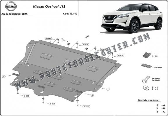 Protetor de Carter de aço Nissan Qashqai J12