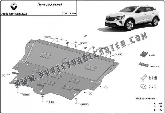 Protetor de Carter de aço Renault Austral