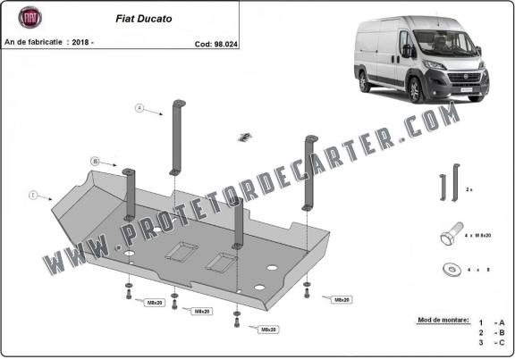 Protetor de aço tanque AdBlue Fiat Ducato