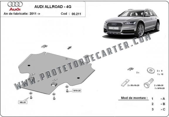  Protetor de caixa de velocidades de aço  Audi All Road A6