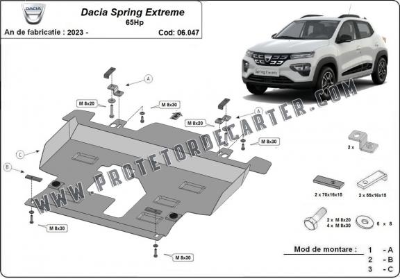 Protetor de Carter de aço Dacia Spring Extreme