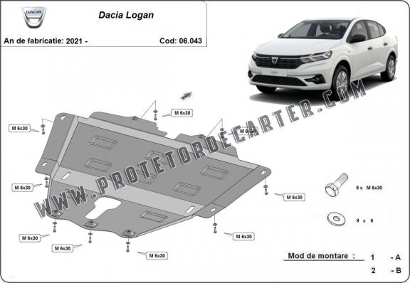 Protetor de Carter de aço Dacia Logan