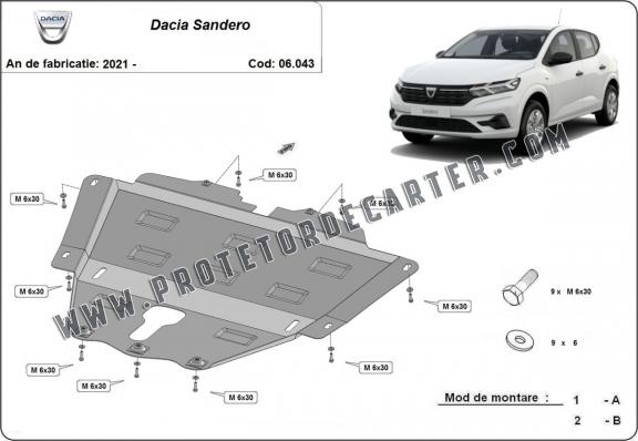 Protetor de Carter de aço Dacia Sandero 3