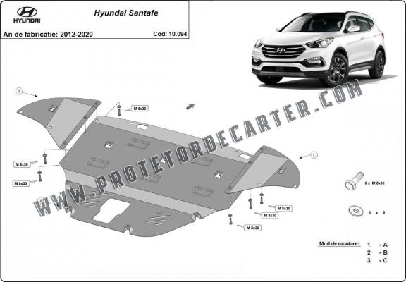 Protetor de Carter de aço Hyundai Santa Fe