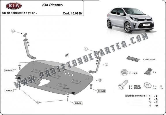 Protetor de Carter de aço Kia Picanto