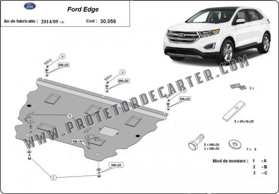 Protetor de Carter de aço Ford Edge