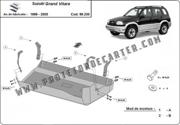 Protetor de aço para o tanque de combustível Suzuki Grand Vitara