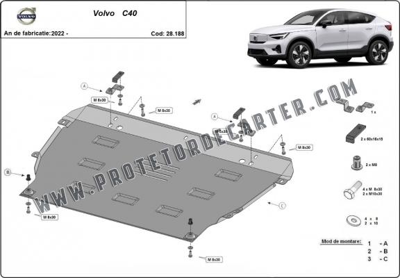 Protetor de Carter de aço Volvo C40