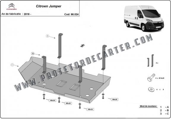 Protetor de aço tanque AdBlue Citroen Jumper