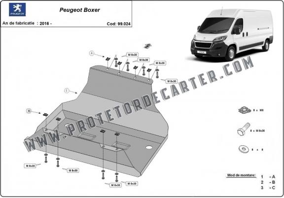 Protetor de aço para o tanque de combustível Peugeot Boxer