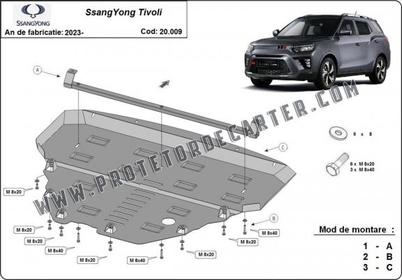 Protetor de Carter de aço SsangYong Tivoli