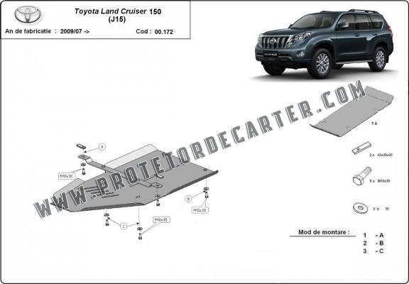 Protetor de caixa de velocidades de alumínio Toyota Land Cruiser 150