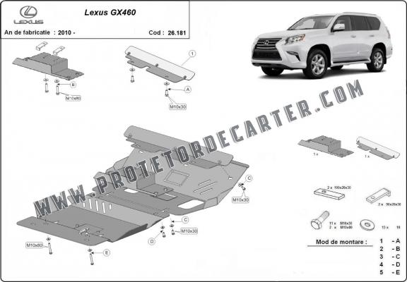 Protetor de Carter de alumínio Lexus GX460