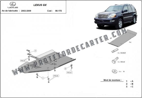  Protetor de caixa de velocidades de alumínio Lexus GX