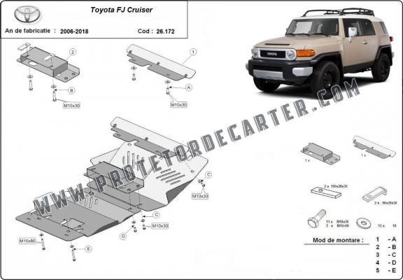 Protetor de Carter de alumínio FJ Cruiser