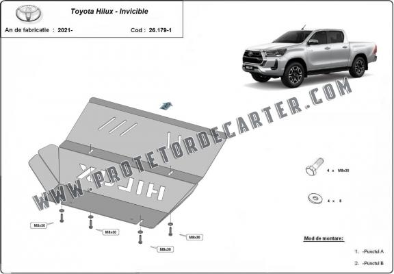 Protetor de alumínio para radiador Toyota Hilux Invincible