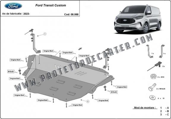 Protetor de Carter de aço Ford Transit Custom