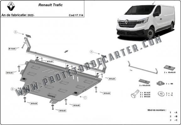 Protetor de Carter de aço Renault Trafic