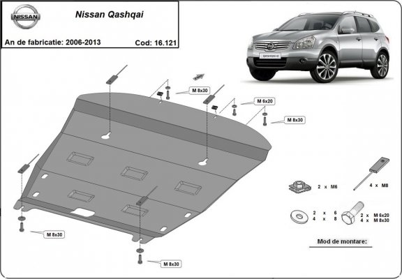 Protetor de Carter de aço Nissan Qashqai J10