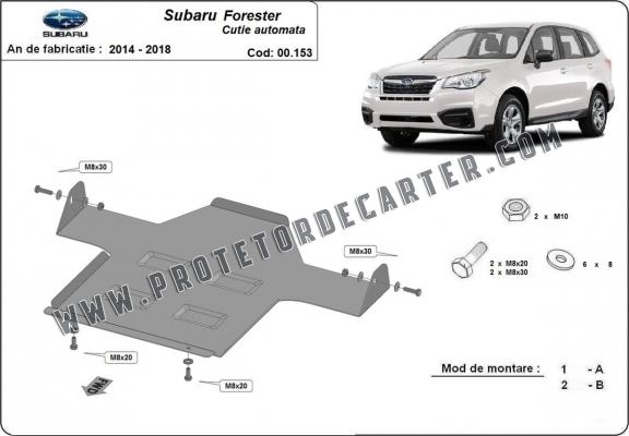  Protetor de caixa de velocidades automática de aço Subaru Forester 4