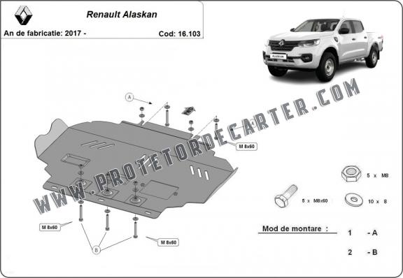 Protetor de Carter de aço Renault Alaskan