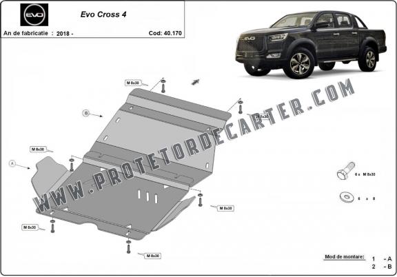 Protetor de Carter de aço Evo Cross 4