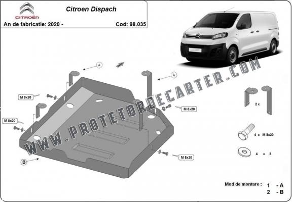 Protetor de aço tanque AdBlue Citroen Dispatch