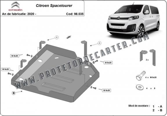 Protetor de aço tanque AdBlue Citroen Spacetourer