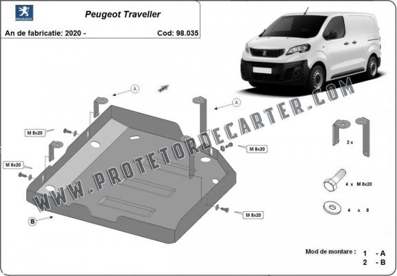 Protetor de aço tanque AdBlue Peugeot Traveller