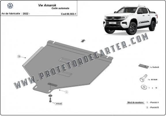  Protetor de caixa de velocidades automática de aço Volkswagen Amarok
