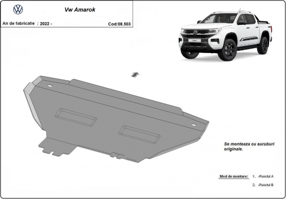 Protetor de aço para radiador Volkswagen Amarok 2 