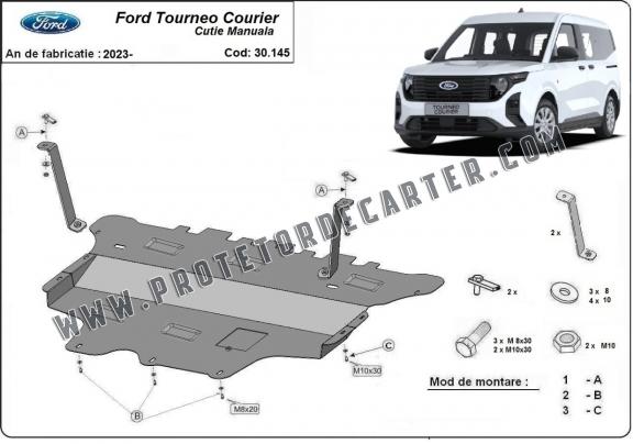 Protetor de Carter de aço Ford Tourneo Courier