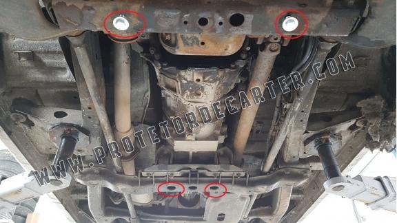 Protetor de aço para caixa de velocidades e diferencial Nissan Pathfinder
