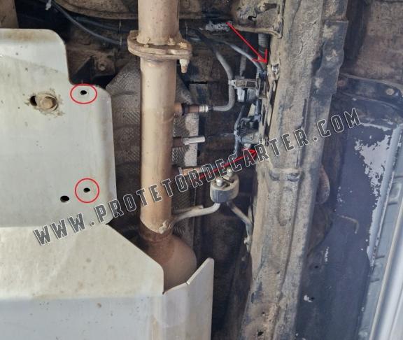 Protetor de aço para sensores DPF Toyota Hilux