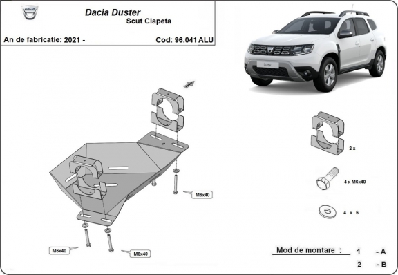 Protetor de Alumínio para Válvula EGR Dacia Duster