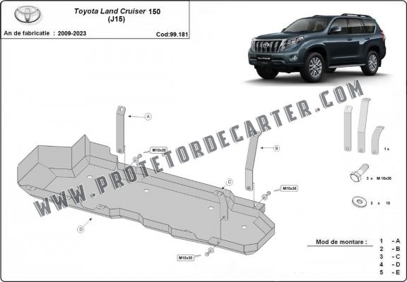 Protetor de aço para o tanque de combustível Toyota Land Cruiser J150