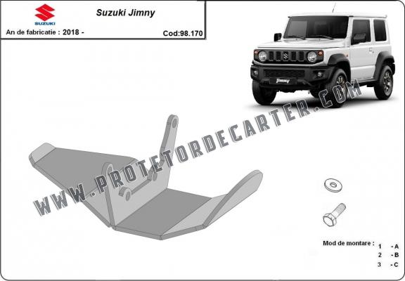  Protetor diferencial de aço Suzuki Jimny