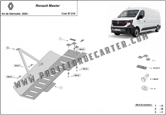  Protetor de aço para o sistema Stop & Go/ Catalizator / EGR - Renault Master 4