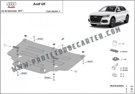  Protetor de caixa de velocidades de aço Audi Q5