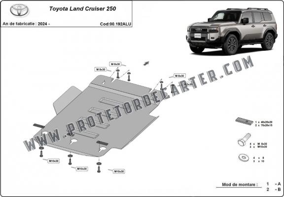 Protetor de caixa de velocidades de alumínio Toyota Land Cruiser 250