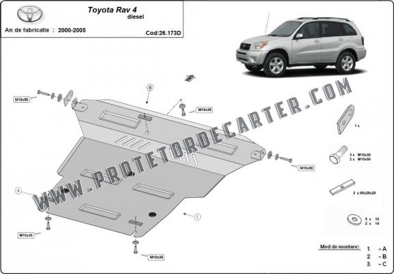 Protetor de Carter de aço Toyota Rav4 Diesel
