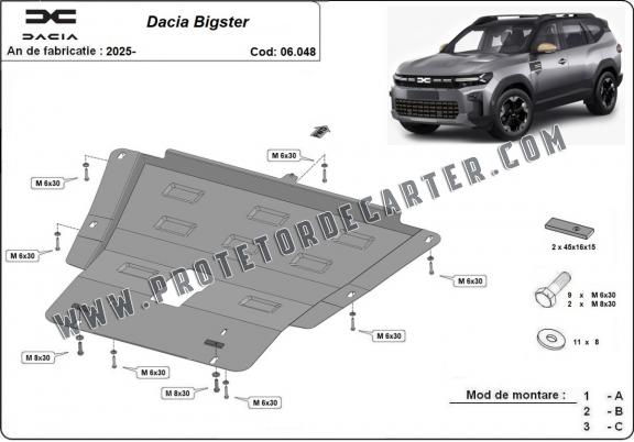 Protetor de Carter de aço Dacia Bigster - 4x4 + 4x2