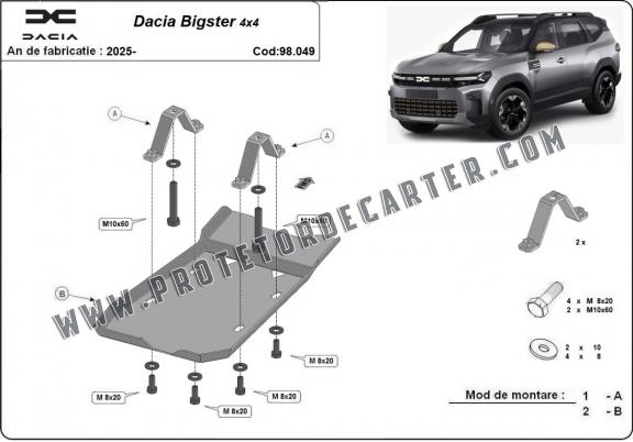 Protetor diferencial de aço Dacia Bigster 4x4